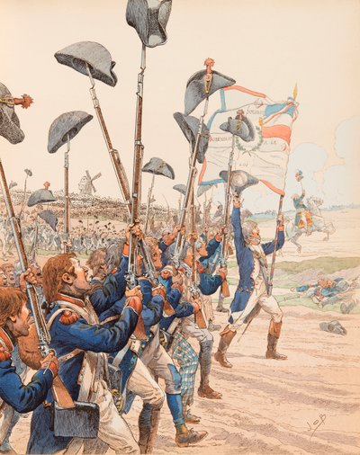 Jacques Marie Gaston Onfroy de Breville detto JOB - La battaglia di Valmy nel 1792 durante le guerre della Rivoluzione francese da pseudonym for Onfray de Breville Jacques Job