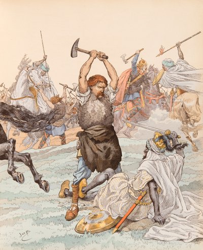 Jacques Marie Gaston Onfroy de Breville detto JOB - Il fabbro di Poitiers durante la battaglia di Poitiers nel 732 da pseudonym for Onfray de Breville Jacques Job