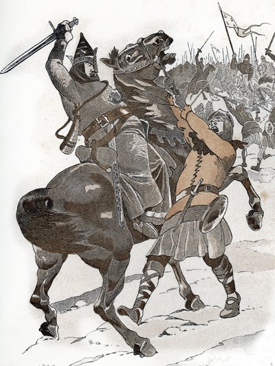 Luigi VI il Grosso alla battaglia di Bremule (1119) "Non si prende il Re di Francia, né in guerra né a scacchi!" da pseudonym for Onfray de Breville Jacques Job