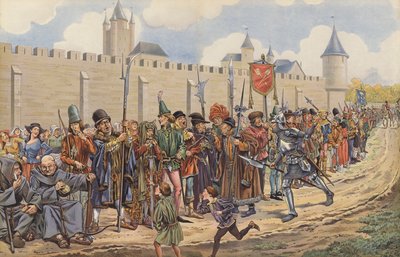 Luigi XI solleva un esercito dai cittadini di Parigi da pseudonym for Onfray de Breville Jacques Job