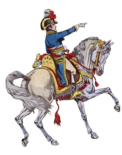 Napoleone a cavallo - litografia di Job (Jacques Onfroy de Breville) da "Le Grand Napoleon des Petites Enfants" 1893 da pseudonym for Onfray de Breville Jacques Job