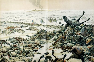 Campagna di Prussia e Polonia: il giorno dopo la vittoria di Eylau, Napoleone I visita il campo di battaglia da pseudonym for Onfray de Breville Jacques Job