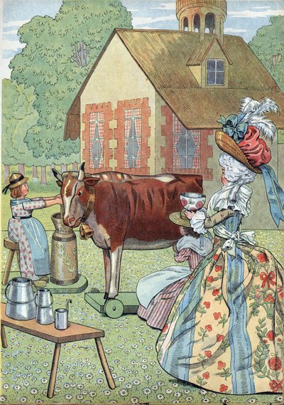 Scena della storia di Francia con giocattoli: Il piccolo Trianon di Maria Antonietta da pseudonym for Onfray de Breville Jacques Job