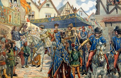 Entrata trionfale di Luigi XI di Francia, detto il Prudente, a Parigi il 30 agosto da pseudonym for Onfray de Breville Jacques Job