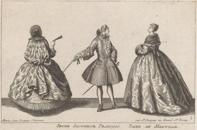 Giovane signore francese/Dama in mantiglia da published by Jacques Chéreau