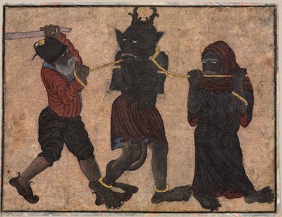Demone in Catene da style of Muhammad Siya Qalam