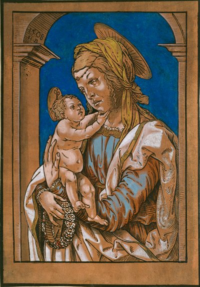 Madonna con Bambino sotto un arco da the Elder Hans Burgkmair