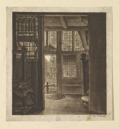Interno della casa di Rembrandt da weduwe Dietrich
