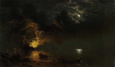The Burning Ship, 1869 da Albert Bierstadt