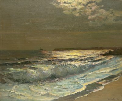 The Moonlit Wave Breaking da Albert Julius Olsson
