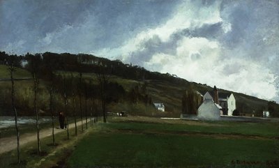 Rive della Marna in inverno da Camille Jacob Pissarro