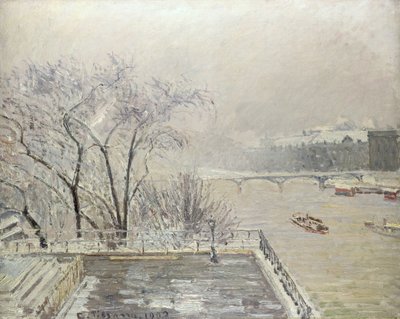 Il Louvre Under Snow da Camille Jacob Pissarro