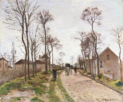 La strada per Saint Cyr a Louveciennes, 1870 circa da Camille Jacob Pissarro