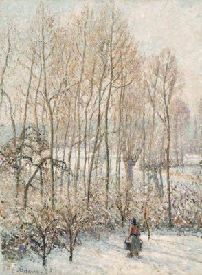 Morning Sunlight on the Snow, Eragny-sur-Epte da Camille Jacob Pissarro