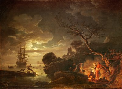 Paesaggio dalla luce della luna da Claude Joseph Vernet