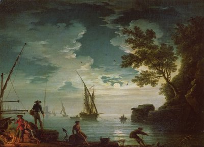 Seascape, Moonlight, 1772 da Claude Joseph Vernet