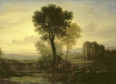 Mattina (Paesaggio con Jacob, Rachel e Leah by the Well), 1666 da Claude Lorrain