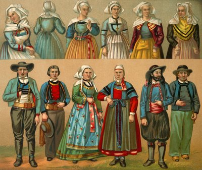 Costume Nazionale Francese Fine Del Xix Secolo