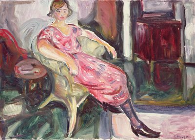 Donna in poltrona di vimini, 1924-25 da Edvard Munch