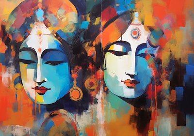 pittura di shiva shakti