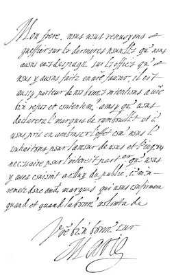 Lettera di Maria de &39;Medici al duca di Savoia, fine XVI ...