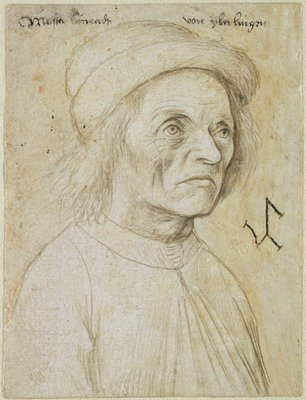 Ritratto di Konrad Wurffel (matita d&39;argento su carta) da Hans Holbein the Elder