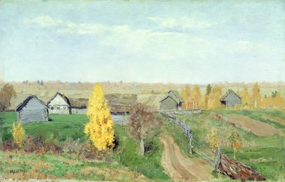 Autunno dorato nel villaggio, 1889 da Isaak Ilyich Levitan