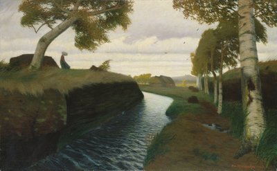 Canal in Moorland, 1903 da Otto Modersohn