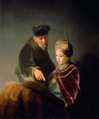 Un giovane studioso e il suo tutor da Rembrandt van Rijn