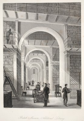 British Museum, la Biblioteca aggiuntiva, dal pub "London Interiors