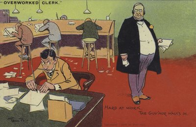 Impiegato Oberato Di Lavoro Al Lavoro Il Govnor