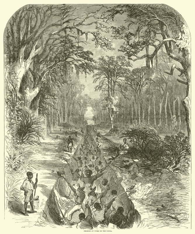 Neri al lavoro sul canale, marzo 1863 da (after) American School
