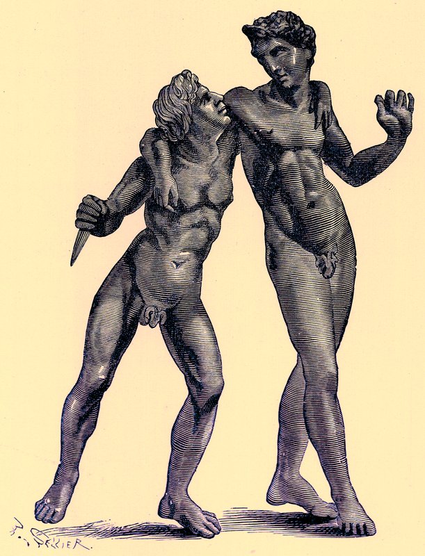 Gruppo in bronzo trovato a Palestrina (Praeneste), illustrazione da 