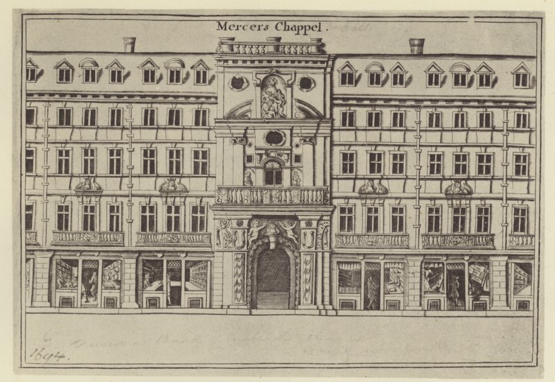 Cappella dei Mercers, c 1694 da (after) English School