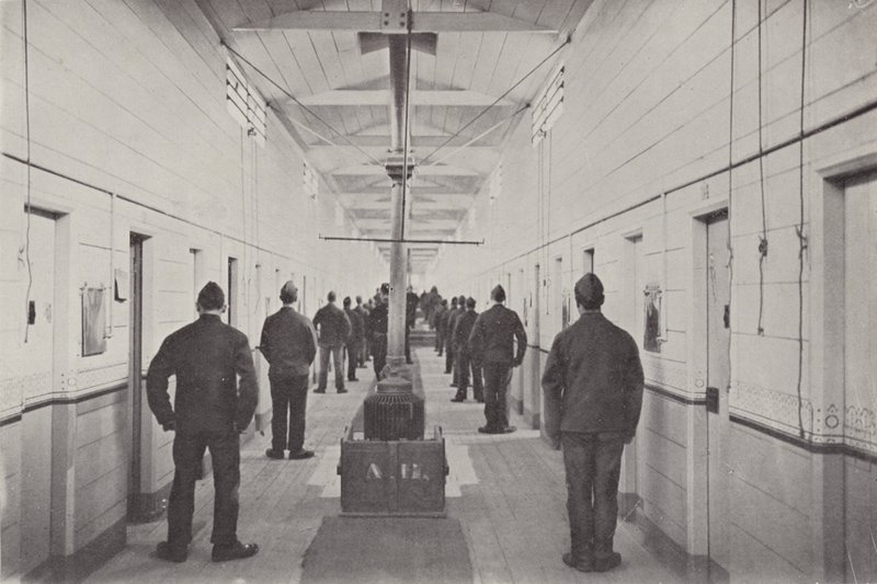 Una parata di teppisti, prigione di Borstal da (after) English photographer