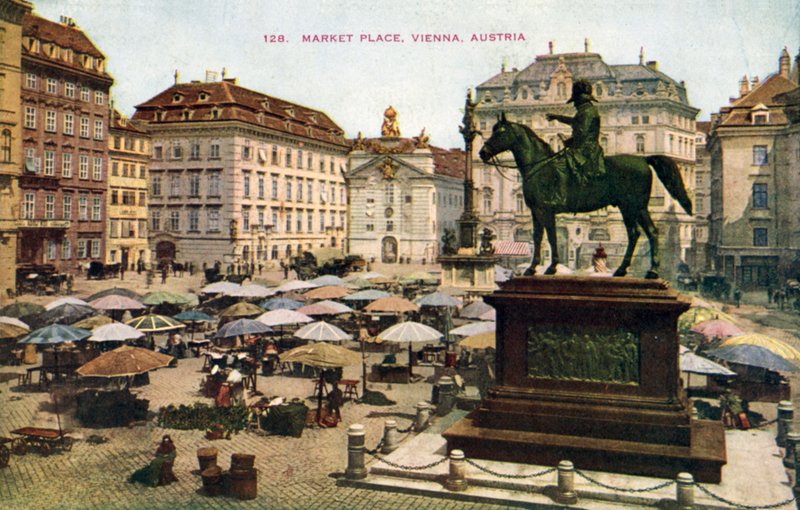 Piazza del Mercato, Vienna, Austria da (after) English photographer