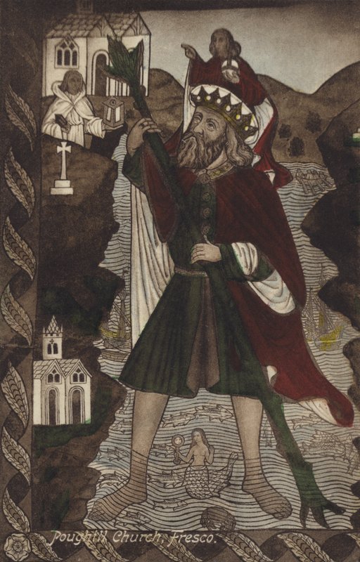 Chiesa di Poughill, affresco da (after) English photographer