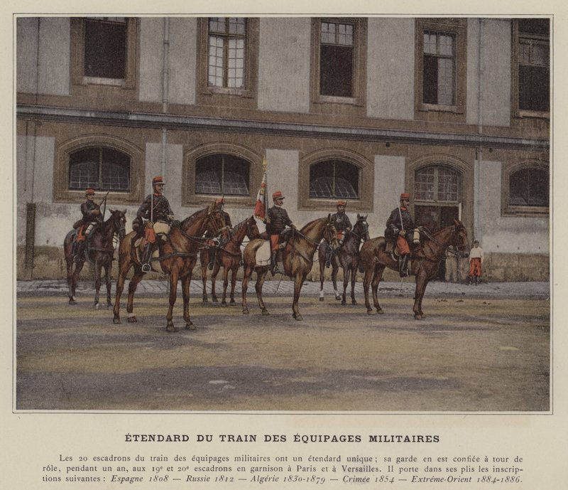 Stendardo del treno degli equipaggi militari da (after) French Photographer