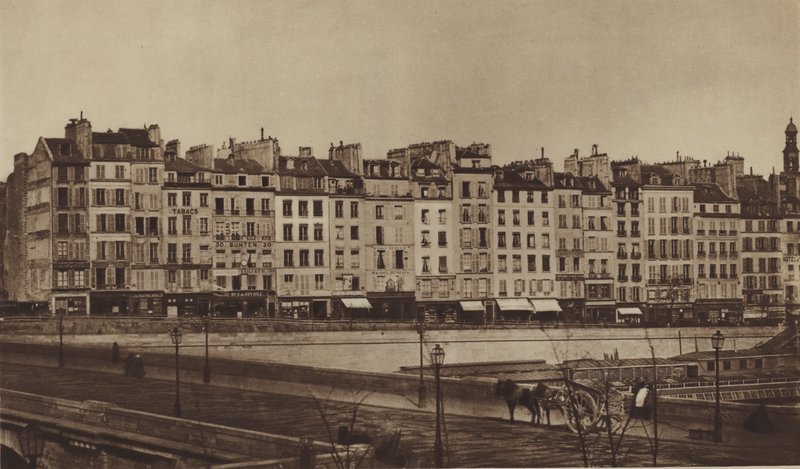 Quai Le Pelletier verso il 1855, ora parte del quai de Gesvres da (after) French Photographer