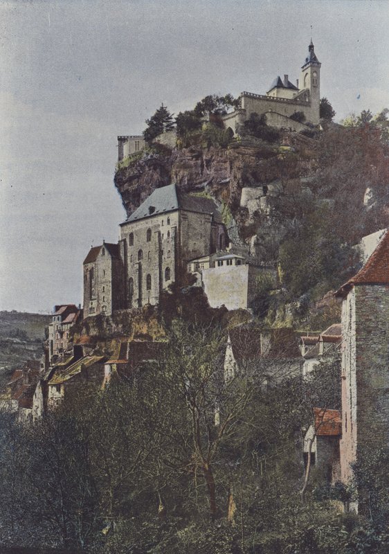 Roc-Amadour, Vista generale (foto a colori) da (after) French Photographer