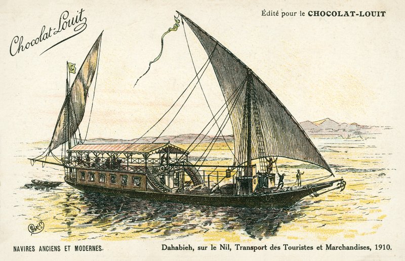Dahabieh, sul Nilo, Trasporto di Turisti e Merci da (after) French School