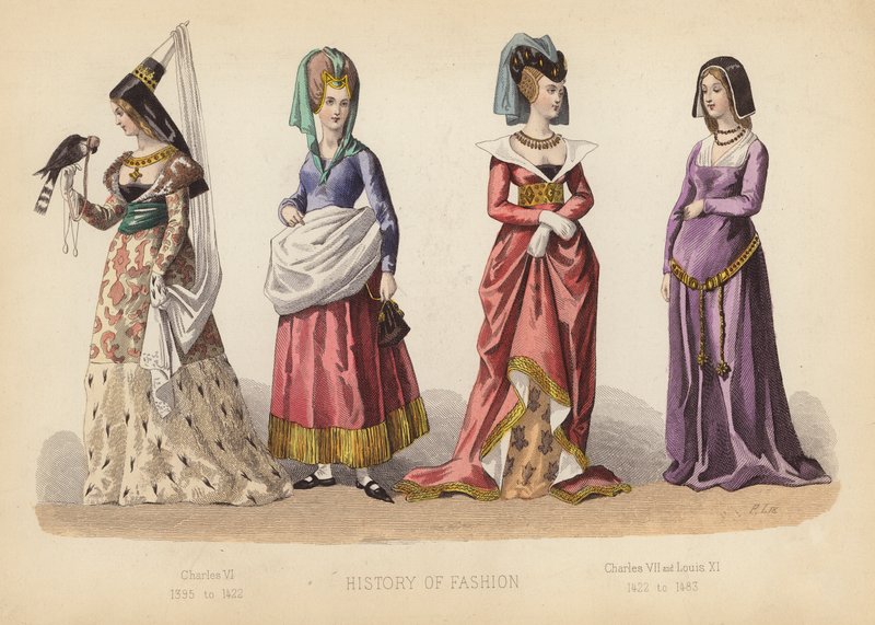 Moda in Francia: Carlo VI 1395-1422; Carlo VII e Luigi XI 1422-1483 da (after) French School