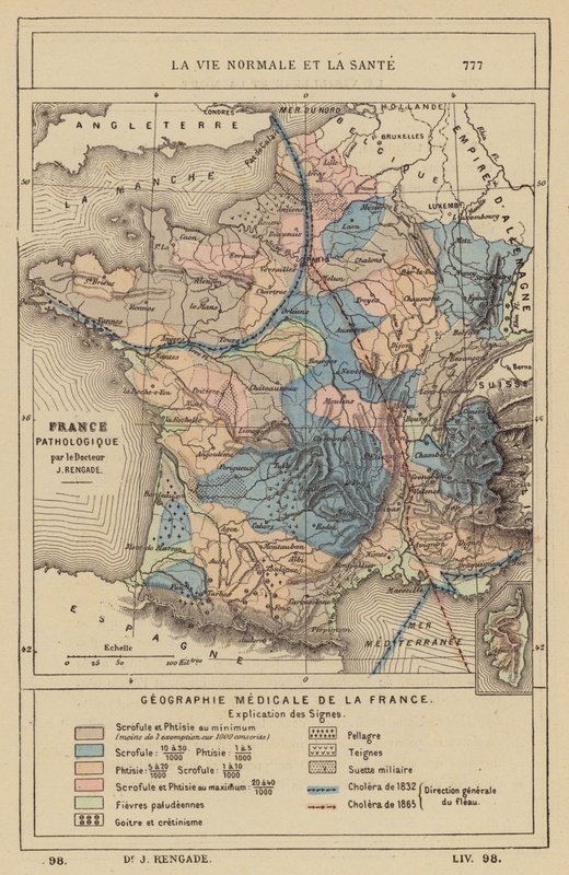 Geografia medica della Francia da (after) French School