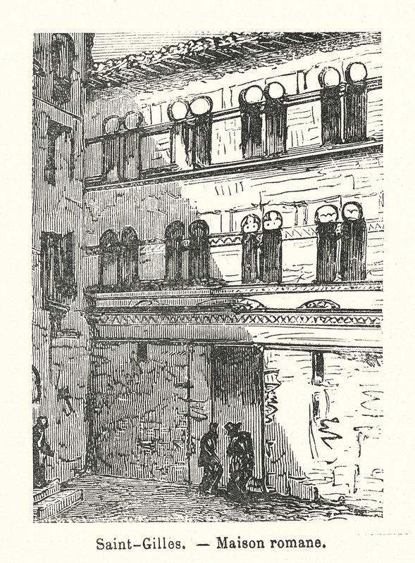 Saint-Gilles, Maison romane da (after) French School
