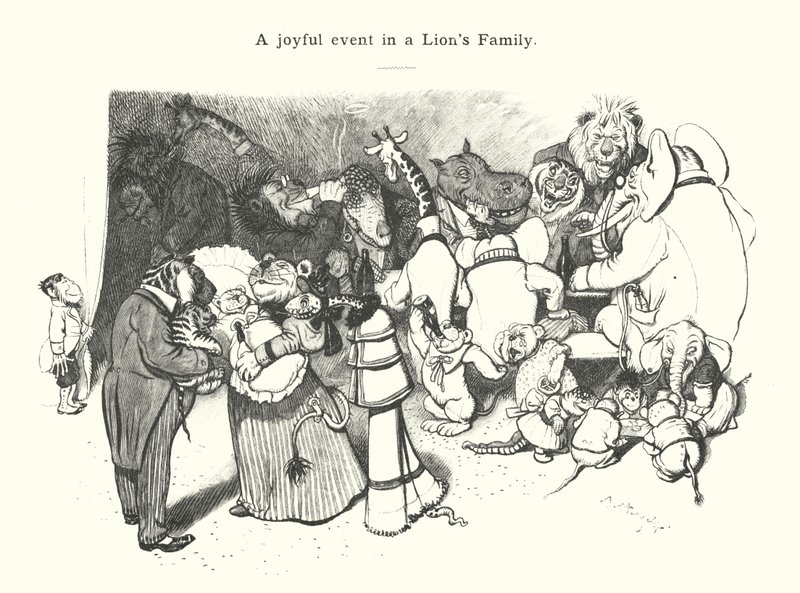 Un Evento Gioioso in una Famiglia di Leoni da (after) German School