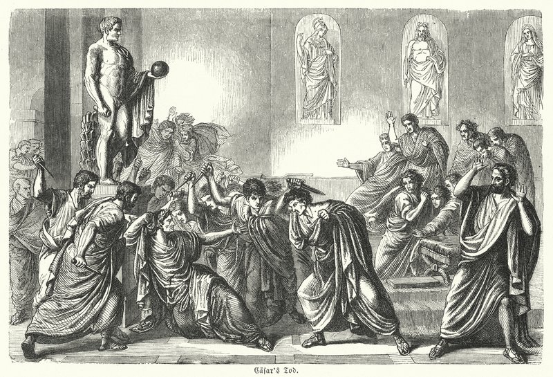Assassinio di Giulio Cesare da (after) German School