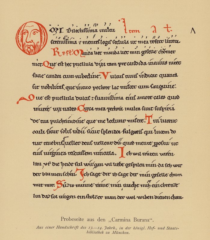 Pagina dal Carmina Burana da (after) German School