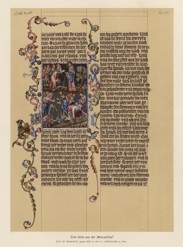 Pagina dalla Bibbia di Venceslao da (after) German School