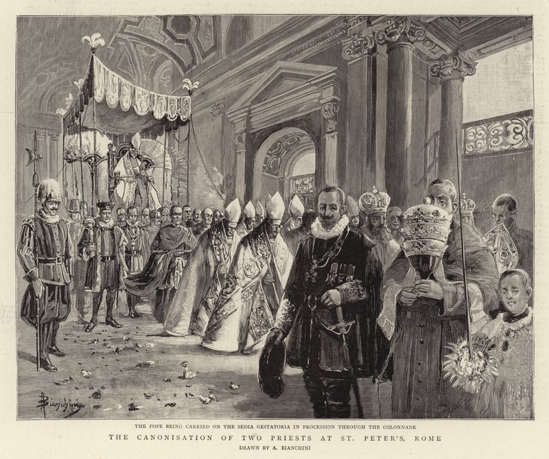 La canonizzazione di due sacerdoti a San Pietro a Roma da (after) Italian School