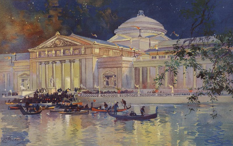 Palazzo delle Arti di notte da American School